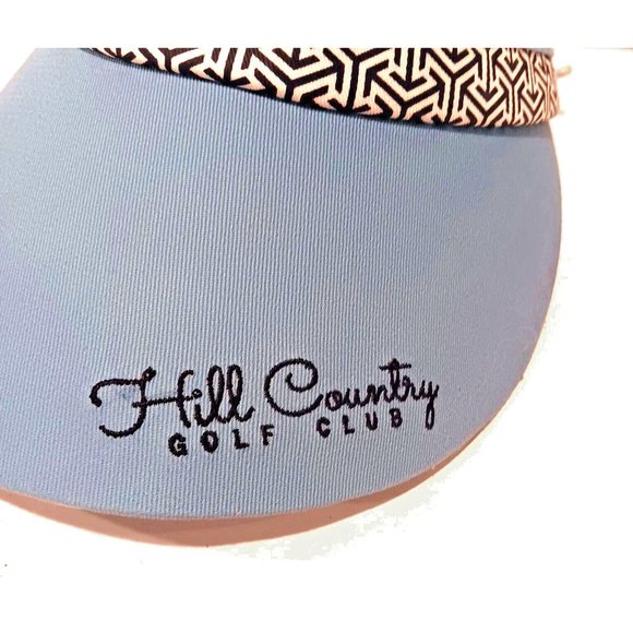 Golf Visor Adult Baby Blue Hill Country Golf Club Strapback Cap by Pukkaing.com - Picture 2 of 8